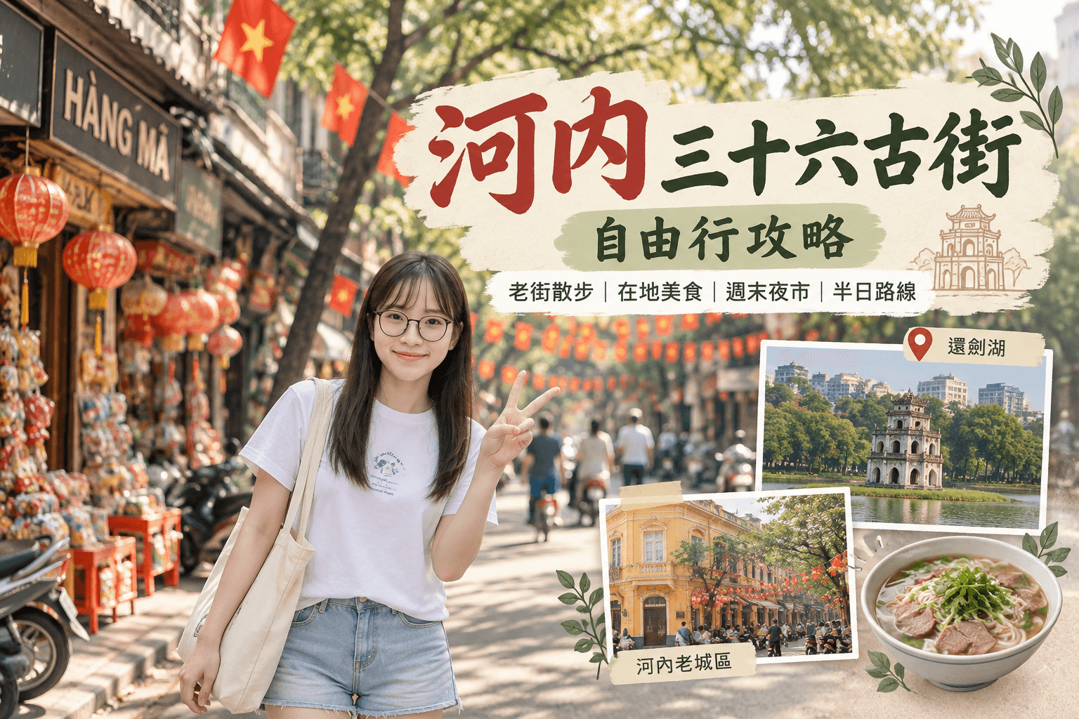 河內三十六古街自由行攻略, 老城區街景、還劍湖、美食與週末夜市 Sao chép